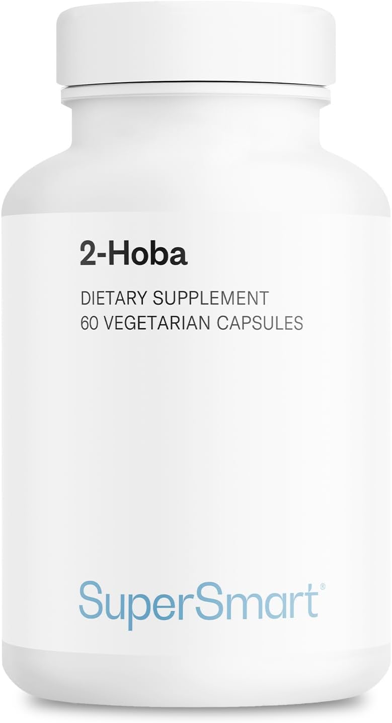 Supersmart 2-HOBA Food Supplement 100mg per Day (Hobamine) - 2-Hydroxybenzylamine | Non-GMO & Gluten-free - 60 Vegetarian Capsules - görsel 1