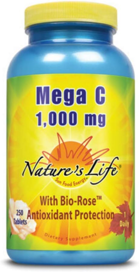 Nature's Life Mega C 1,000 mg | 250 Tablets - görsel 1