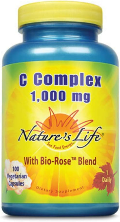 Nature's Life Vitamin C 1000 mg Capsules, 100 Capsules