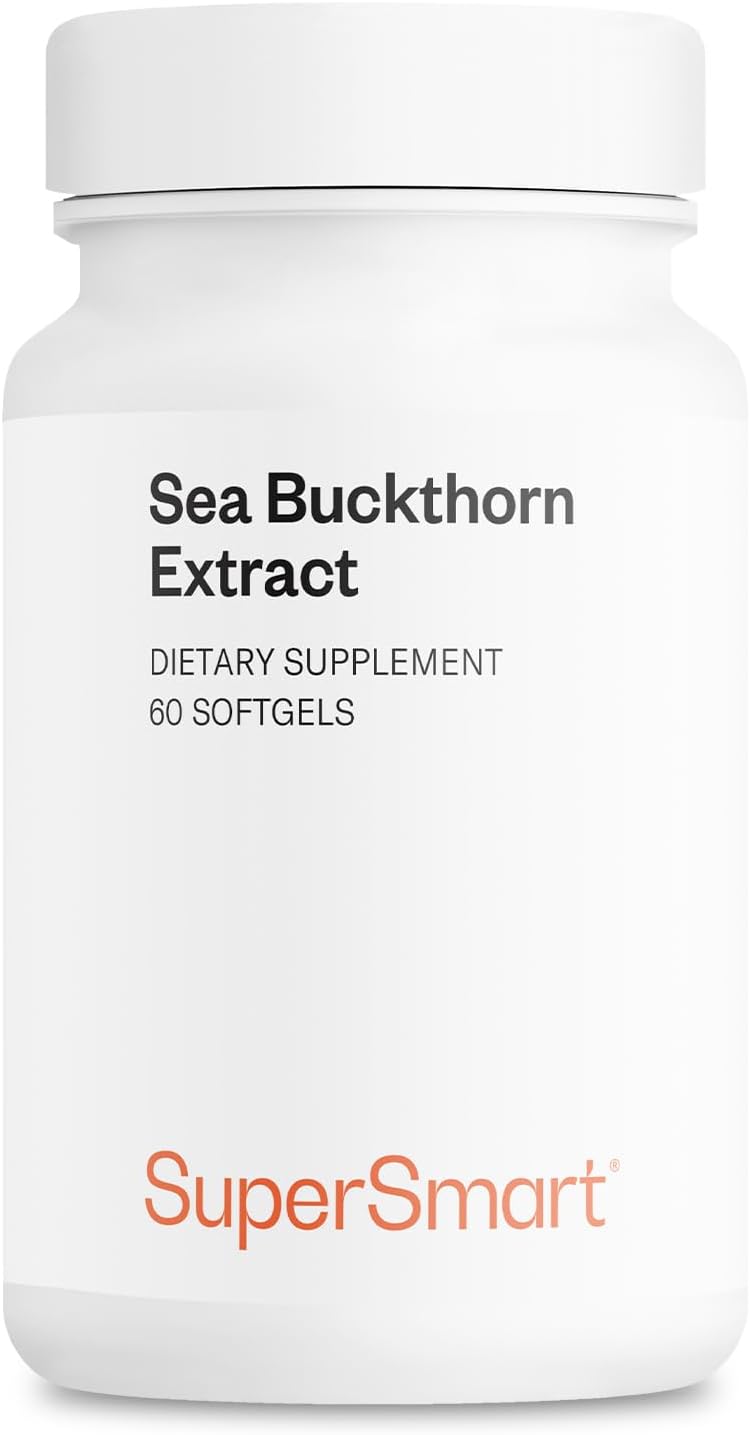 Supersmart - Sea Buckthorn Extract 500mg - Argousier Extract with Omega 7 | Non-GMO & Gluten-free - 60 Softgels - görsel 1