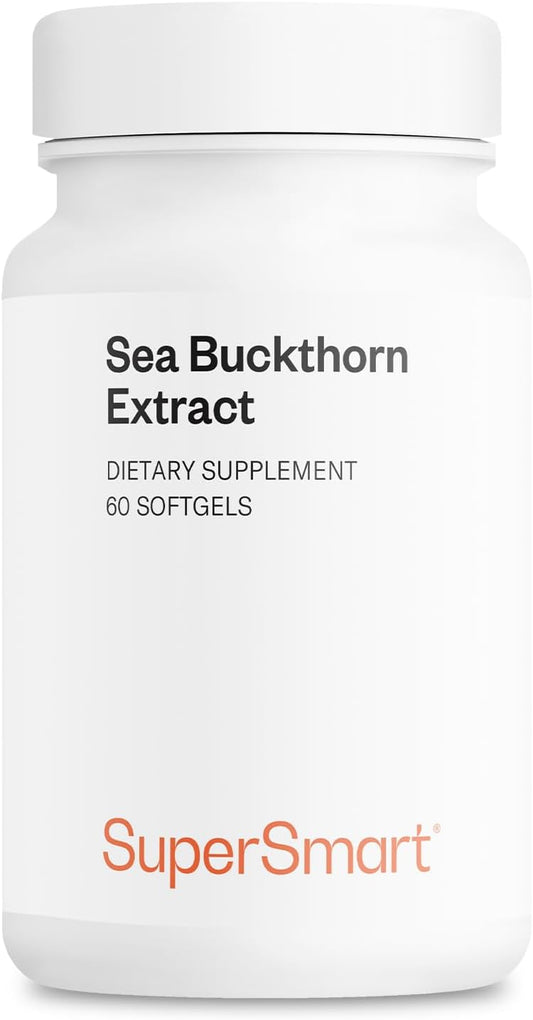 Supersmart - Sea Buckthorn Extract 500mg - Argousier Extract with Omega 7 | Non-GMO & Gluten-free - 60 Softgels