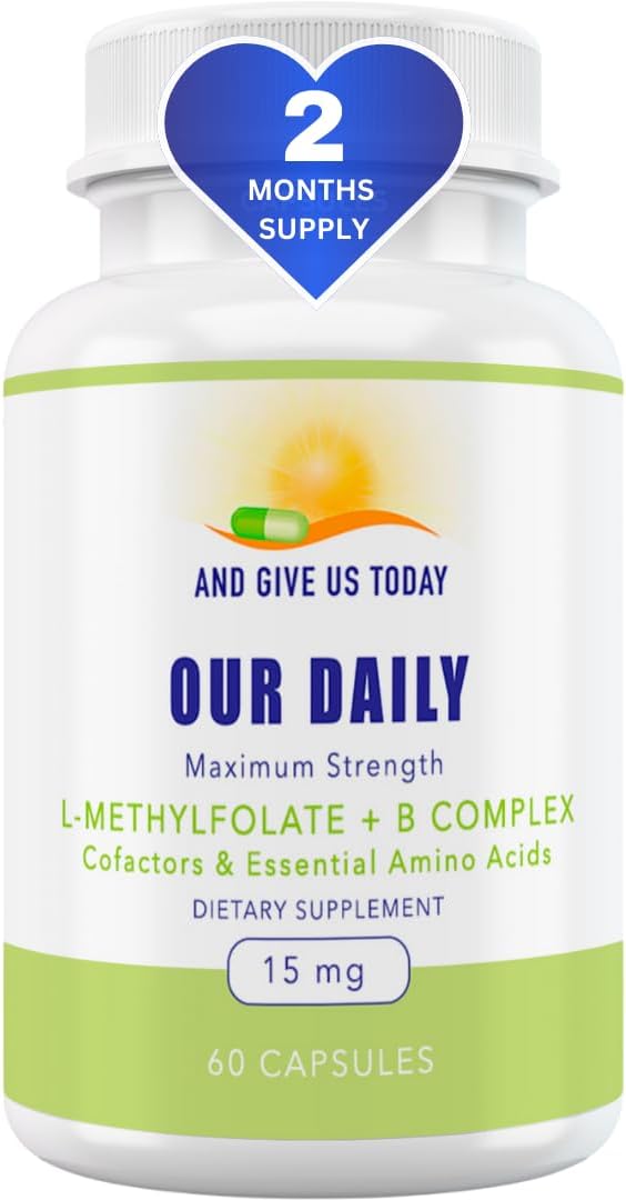 Our Daily Vites L-Methylfolate B Complex - Active Folate, Methylcobalamin, B6, Glycine - 60 Capsules - görsel 8