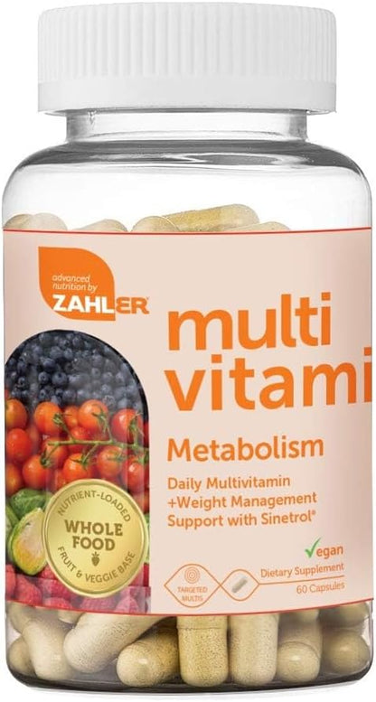 Zahler Multivitamin Metabolism + Weight Management Support with Iron, 60 Capsules