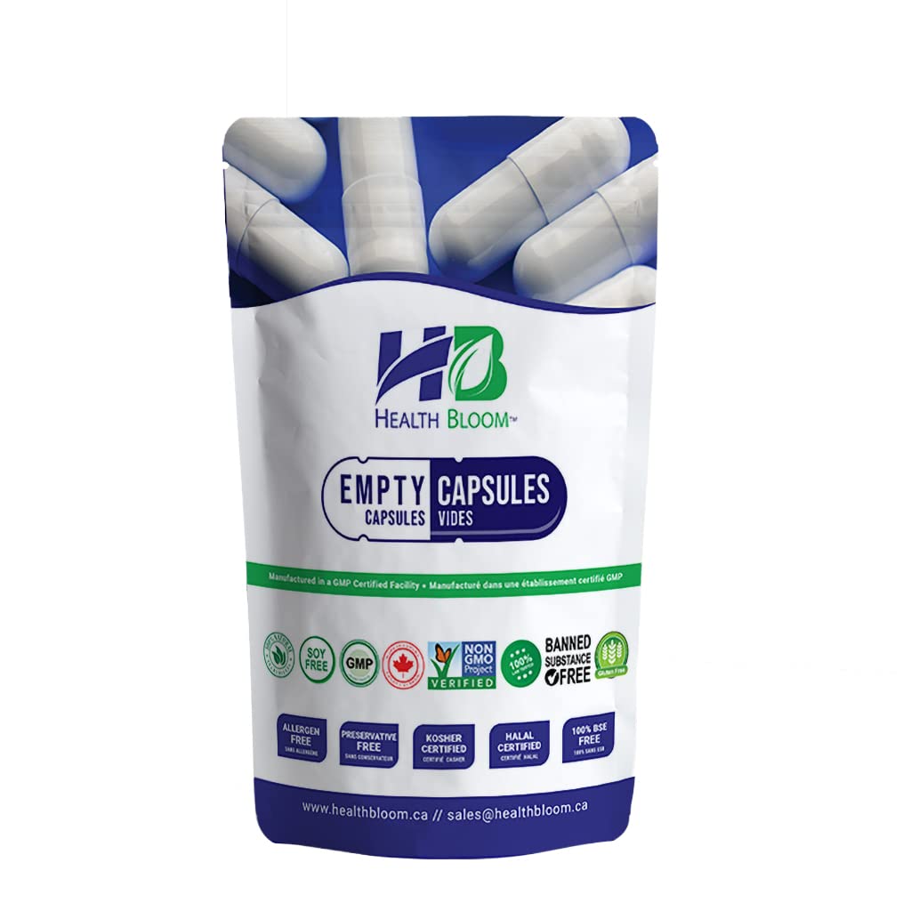 1000 Empty Vegetable Capsules Size 4 Natural – Hypoallergenic, Halal, Kosher - görsel 1