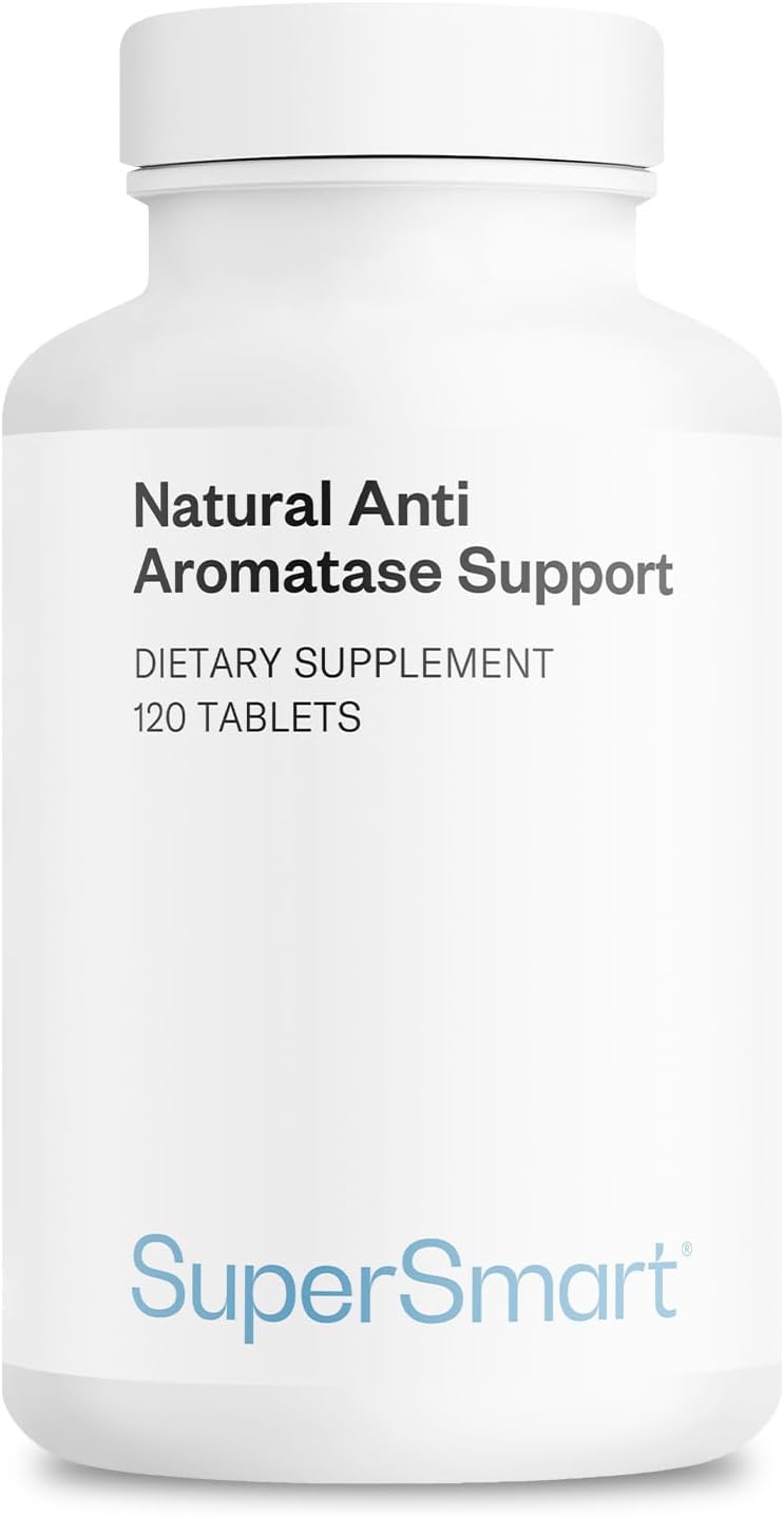 Supersmart – Natural Anti Aromatase Support (Advanced Formula) – with DIM, Genistein, Chrysin – Aromatase Inhibitor Supplement | Non-GMO & Gluten-Free – 120 Tablets - görsel 1