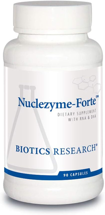 BIOTICS RESEARCH Nuclezyme-Forte – RNA/DNA B-Complex with Fortified Multivitamin/Mineral Formula, 90 Capsules
