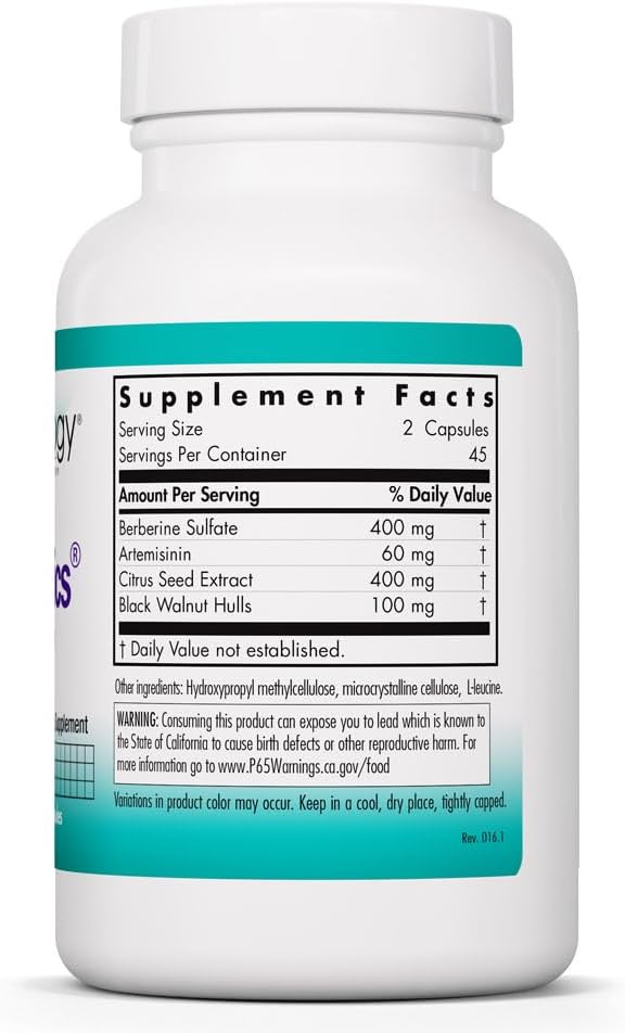 Nutricology TriBiotics - Berberine, Artemisinin & Botanical Blend, 90 Capsules - görsel 2