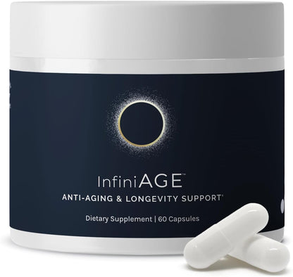 InfiniWell InfiniAge Longevity Supplements – Advanced Cellular Health with Lutein, NAC & Low-Dose Zinc (30 Capsules)