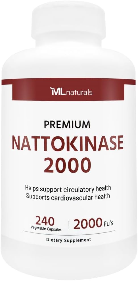 ML Naturals Nattokinase 2000 FU (Per Serving) – 120 Vegetable Capsules – Non-GMO – Supports Circulatory & Cardiovascular Health - görsel 3