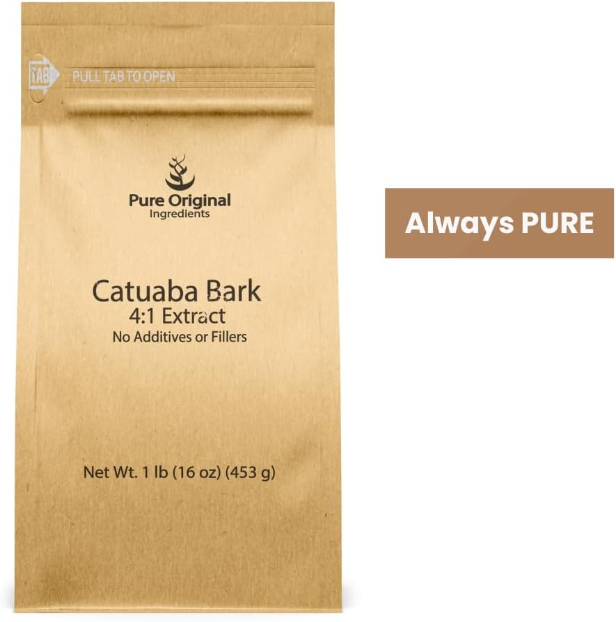 PURE ORIGINAL INGREDIENTS Catuaba Bark, 4:1 Extract, Fine Powder, Herbal Supplement (454 g) - görsel 3