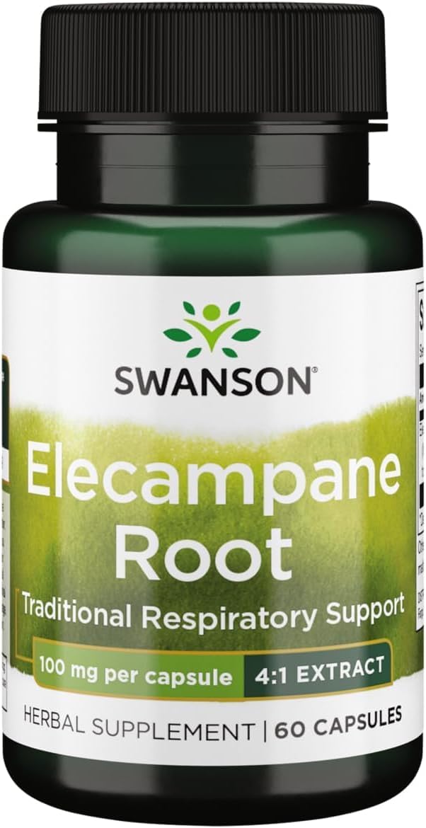 Swanson Full Spectrum Elecampane Root (4:1) 100 Milligrams 60 Capsules - görsel 1