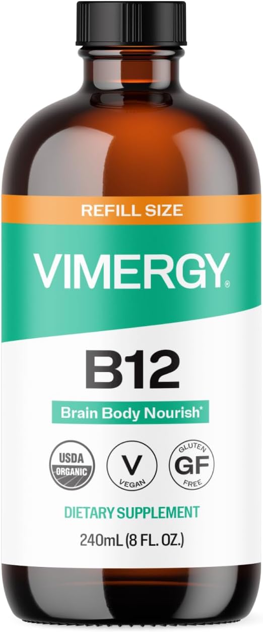 Vimergy Kids USDA Organic Liquid B12 – Promotes Physical Development & Cognitive Function – Fast-Absorbing Immune Support – Vegan, Non-GMO – 55 mL - görsel 9