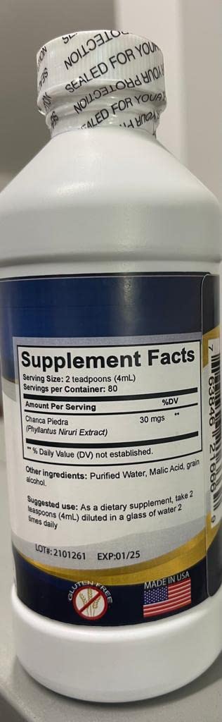 Chanca Piedra Liquid Extract - 8oz (240ml) - Phyllanthus Niruri - görsel 3