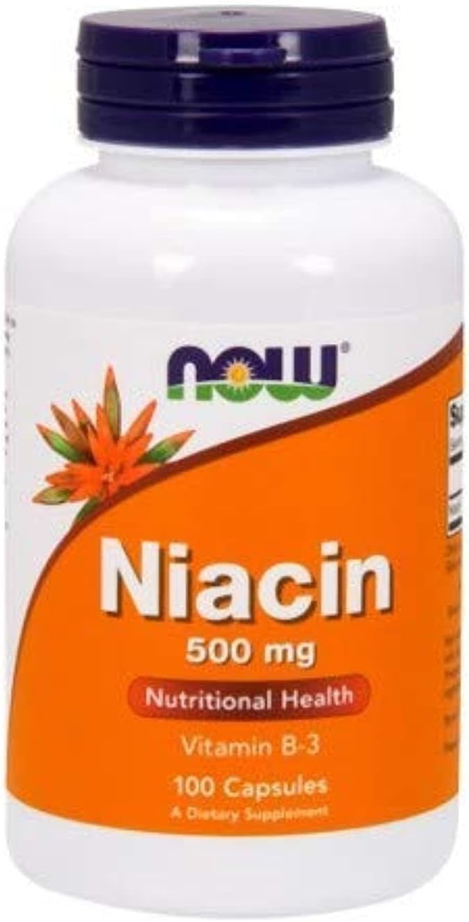 NOW Foods Niacin (Vitamin B3) 500 mg, 100 Capsules - görsel 1