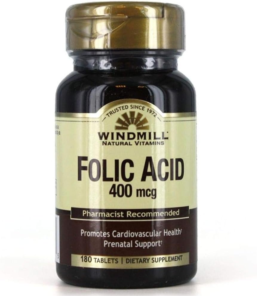 Windmill Folic Acid 400 mcg Tablets - 180 Tablets - görsel 1