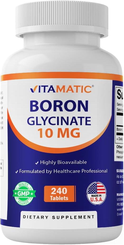 Vitamatic Chelated Boron (as Glycinate) 10mg 240 Tablets - görsel 1