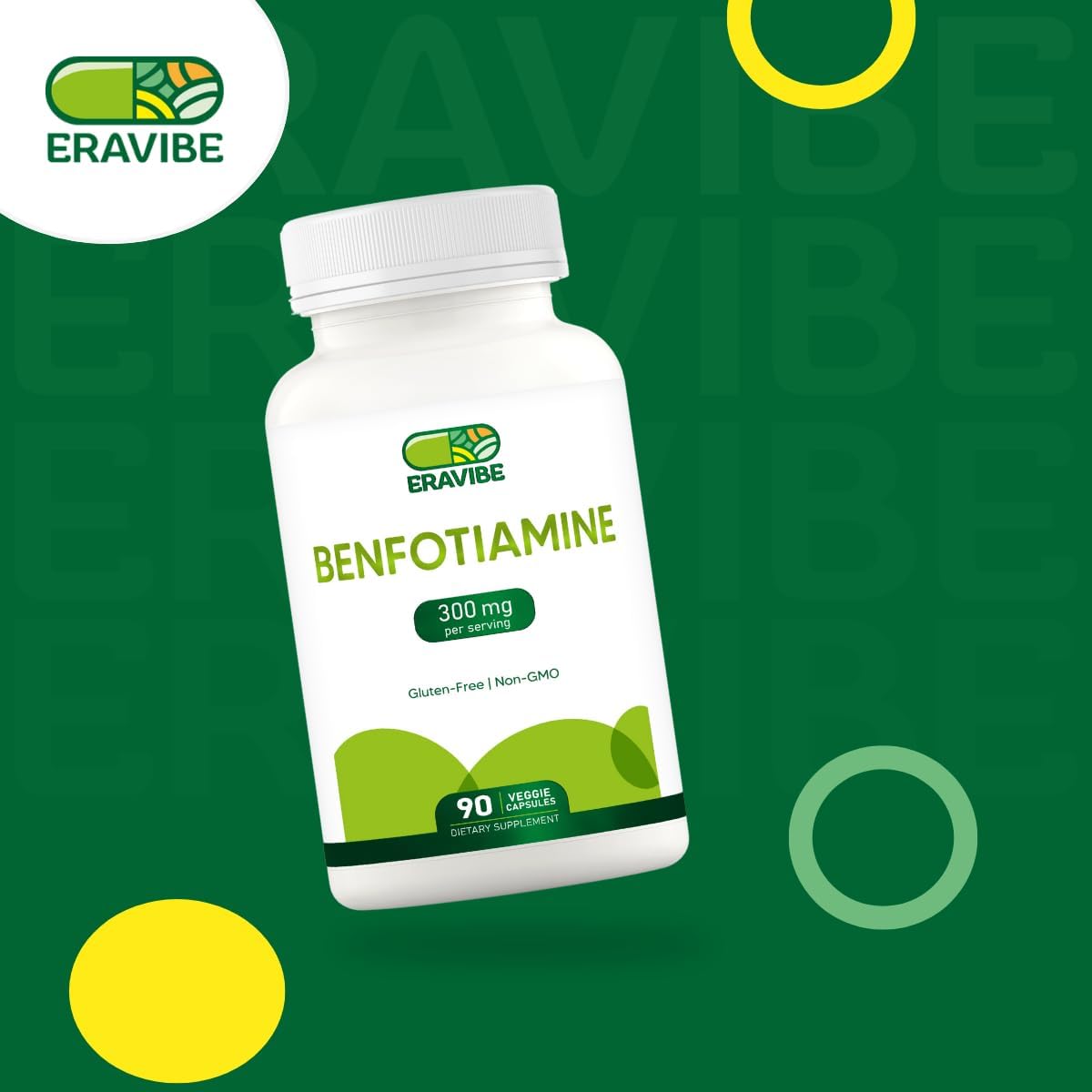 Benfotiamine 300mg Vegan Capsules, 90 Count, Gluten-free, Non-GMO - görsel 4