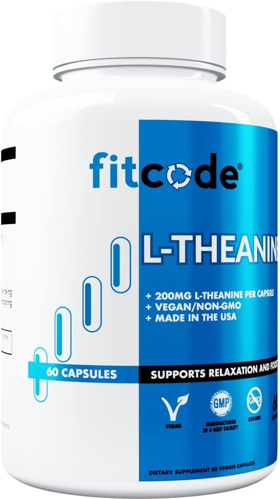 fitcode L-Theanine 200mg Capsules for Focus and Relaxation - görsel 4