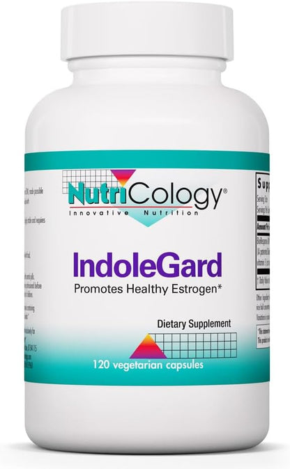 Nutricology IndoleGard - BioResponse DIM Diindolylmethane Complex - Oestrogen Metabolism Support - 120 Capsules