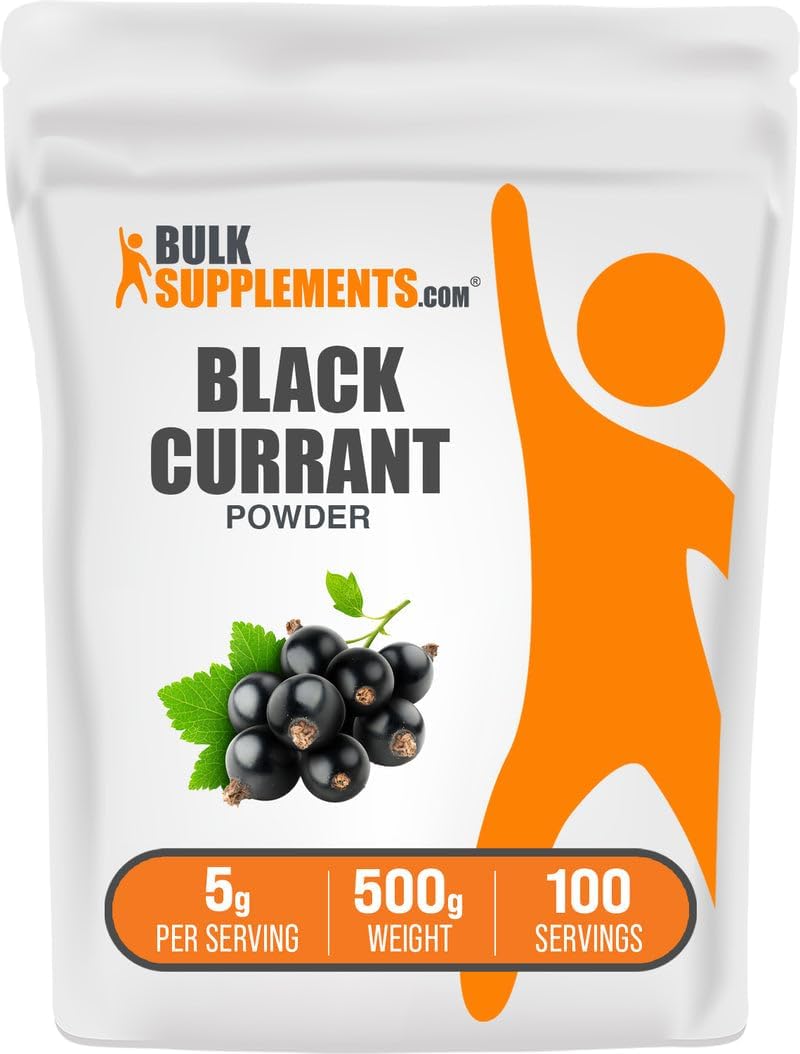 BulkSupplements.com Blackcurrant Powder - Air-Dried, Gluten-Free, 5g per Serving, 250g - görsel 9