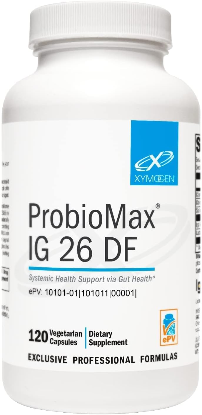 XYMOGEN ProbioMax IG 26 - Immunised Egg Powder & Bacillus Coagulans, 120 Capsules - görsel 1