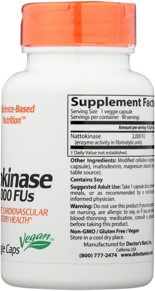 Doctor's Best Nattokinase 90 Veggie Capsules - görsel 4