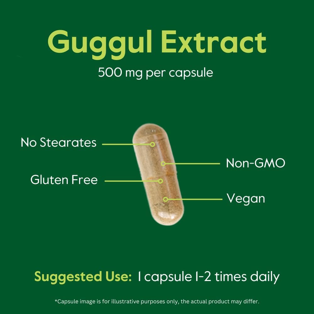 BESTVITE Guggul Extract 500mg (120 Vegetarian Capsules) - görsel 5