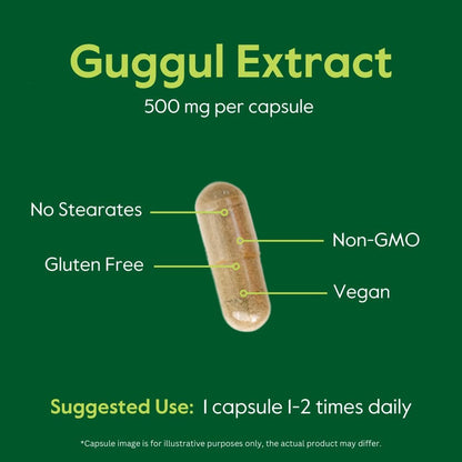 BESTVITE Guggul Extract 500mg (120 Vegetarian Capsules)
