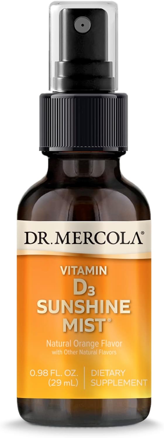 Dr. Mercola Vitamin D3 Sunshine Mist - Supports Immune & Joint Health - 5000 IU per Serving - Non-GMO, Gluten-Free & Soya-Free - 29 ml (38 Servings) - görsel 1
