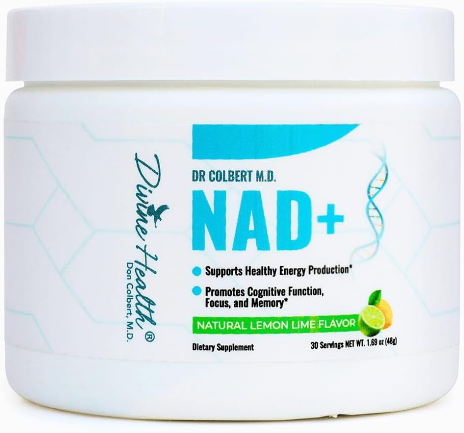 Dr. Colbert, MD NAD+ Powder | Lemon and Lime Flavour | Energy Support | 30 Servings - görsel 1