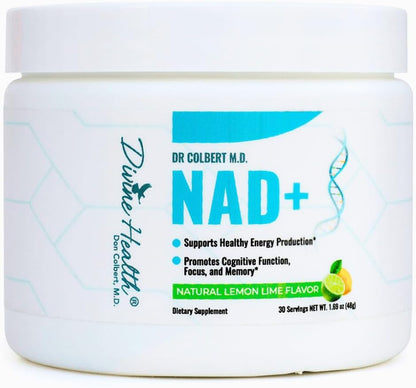 Dr. Colbert, MD NAD+ Powder | Lemon and Lime Flavour | Energy Support | 30 Servings