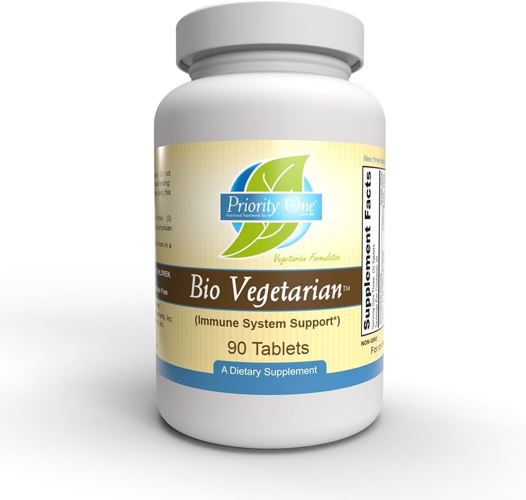 Priority One (New Size) Bio Vegetarian 90 Tablets - görsel 1