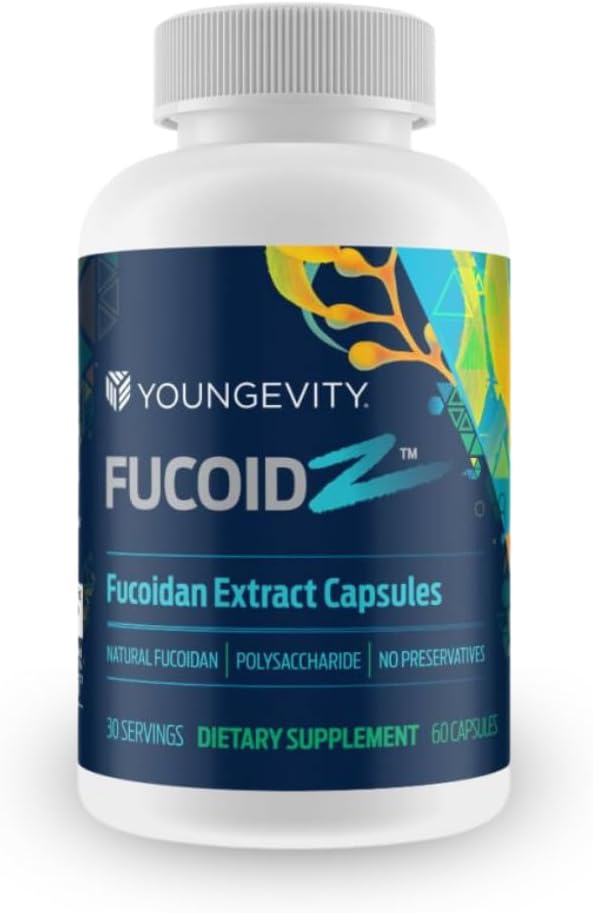 Youngevity FucoidZ - Organic Fucoidan Extract, Vitamin C, Zinc & Elderberry - Immune Support - 60 Capsules - görsel 1