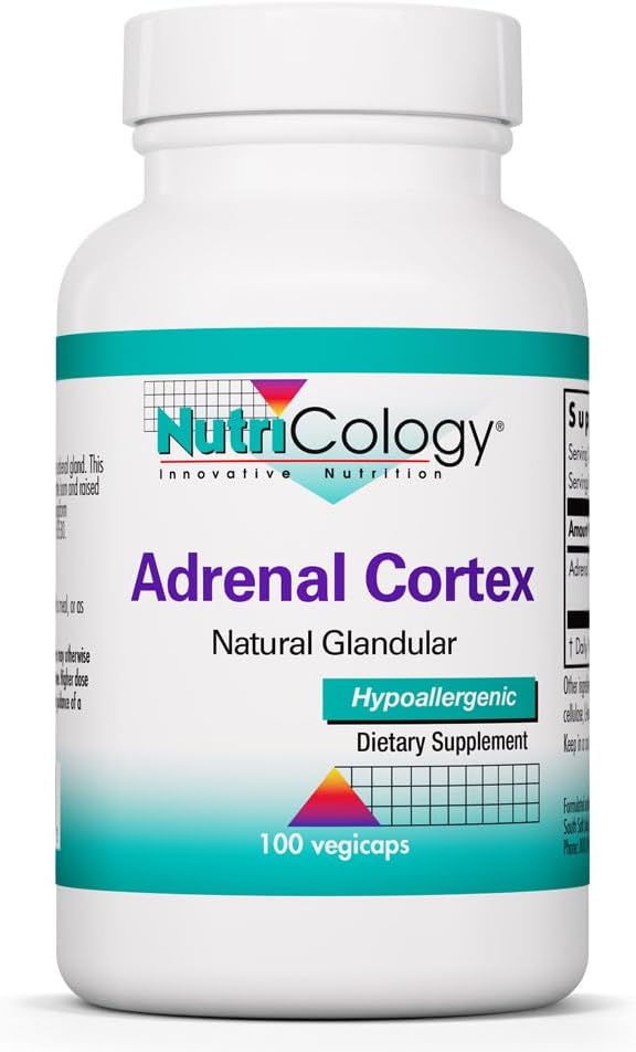 NutriCology Adrenal Cortex – Bovine Glandular Food Supplement 100 mg – 100 Vegicaps - görsel 1