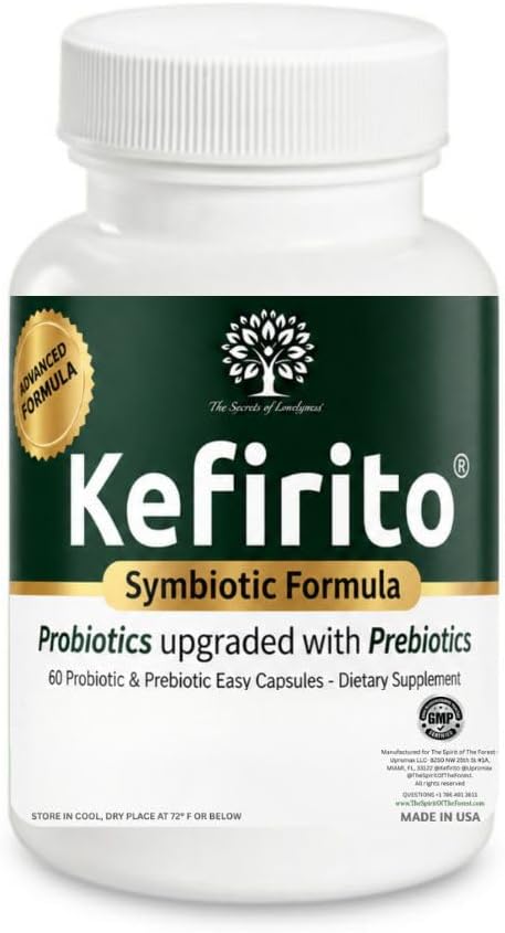 Kefirito Daily Symbiotic Formula – Probiotic + Prebiotic Daily Supplement, 60 Capsules - görsel 3