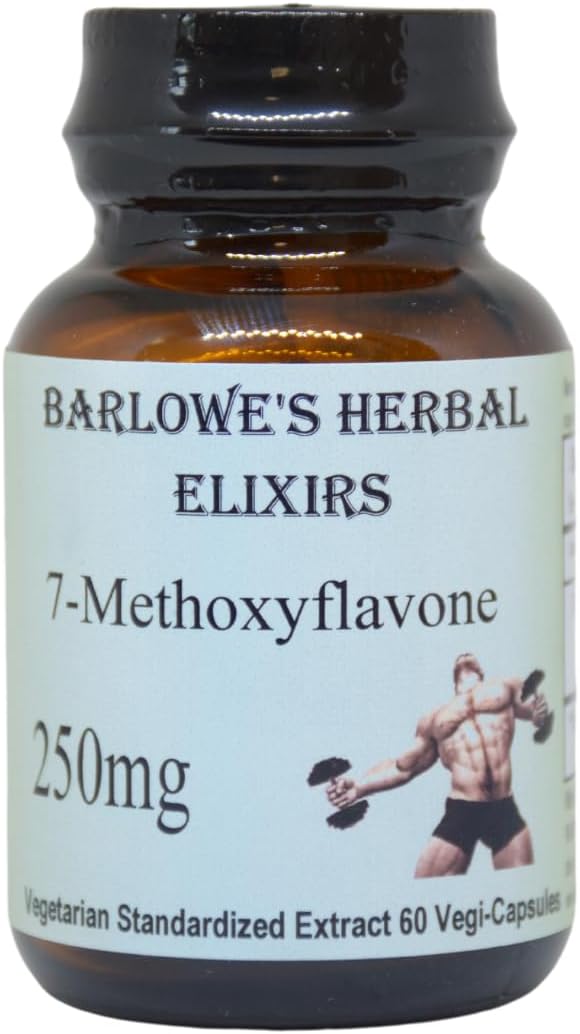 Barlowe's Herbal Elixirs 7-Methoxyflavone Extract – 250mg per Capsule – Hormonal Balance & Vitality Support – 60 Vegan Capsules - görsel 1