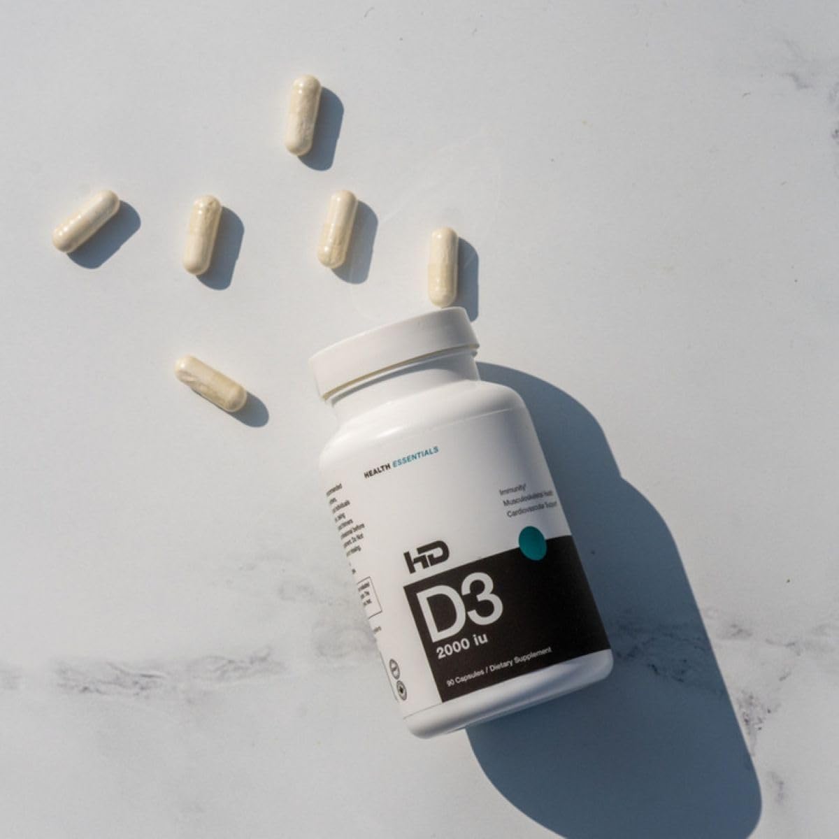 HD MUSCLE HealthHD D3 - 2000 IU Vitamin D3 Supplement - 90 Capsules - görsel 3