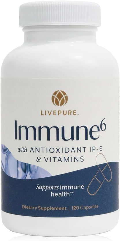 PURE Immune6 - Immune Support Supplement with IP6, Selenium, Vitamin C and D3 - 120 Vegetarian Capsules