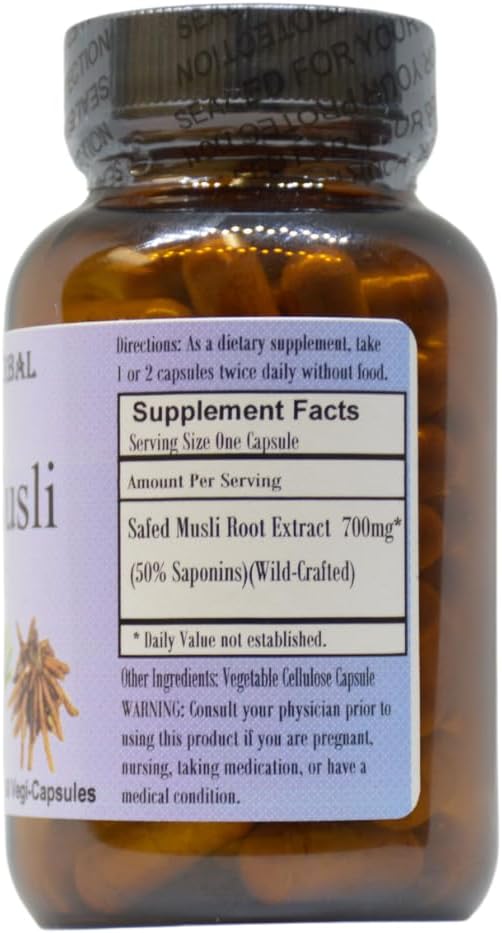 Barlowe's Herbal Elixirs Safed Musli | Chlorophytum borivilianum Extract | 700 mg Per Capsule | 60 Vegetarian Capsules - görsel 2