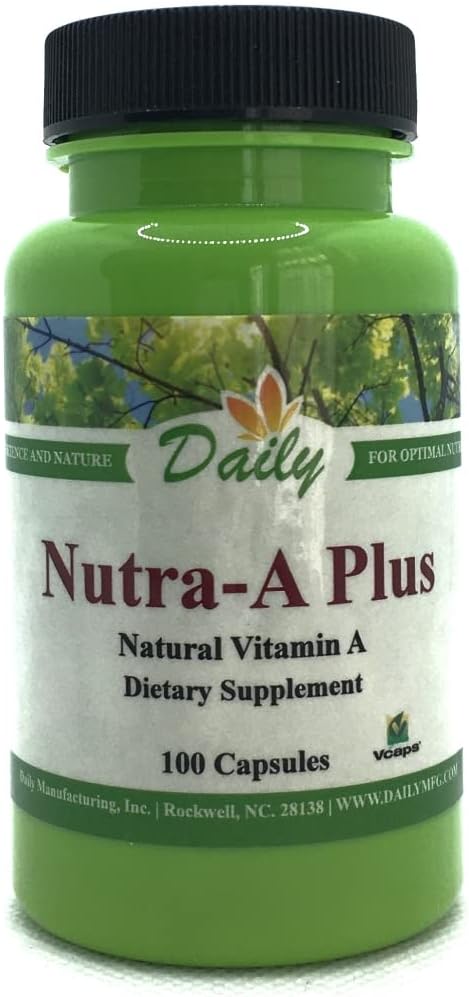 Daily Manufacturing Nutra-A Plus™ (Vitamin A Palmitate & Beta-Carotene) 100 Vegetarian Capsules - görsel 1
