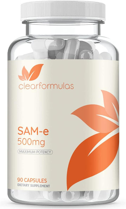 Extra Strength SAMe 500mg – S-Adenosyl-L-Methionine Supplement for Joint and Mood Support (90 Capsules)