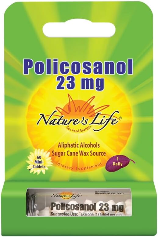 Nature's Life Policosanol 23mg | Cardiovascular Health Support, Blood Circulation & Healthy Heart Function | 60 Tablets - görsel 1