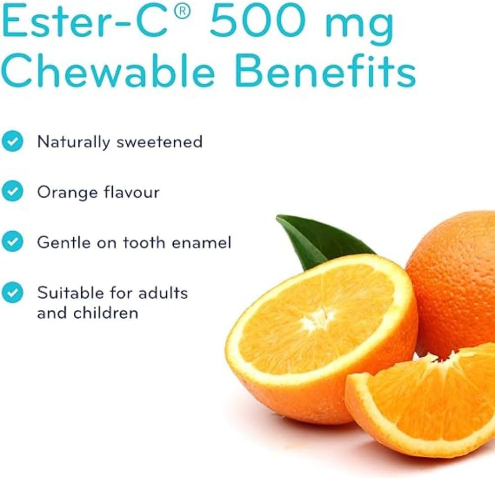 Sisu Ester-C 500 mg Orange Chewable Tablets, 90 Tablets - görsel 4