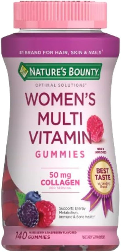 Nature's Bounty Optimal Solutions Women's Multivitamin Gummies, 140 Count