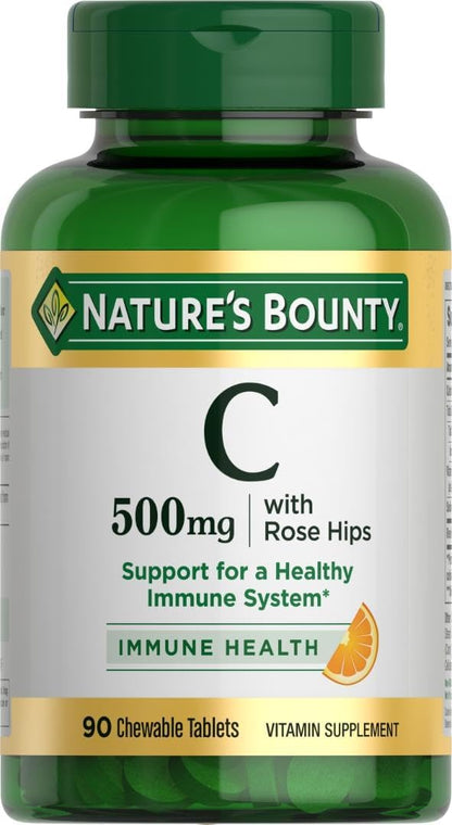 Nature's Bounty Vitamin C 500 mg Tablets, 100 Count (Pack of 6)