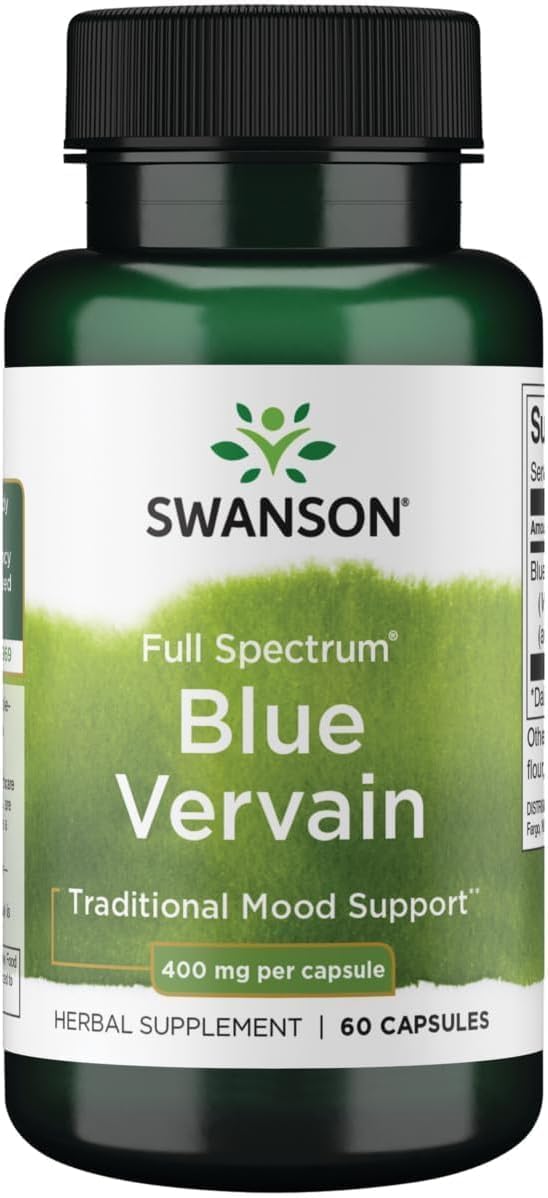 Swanson Full Spectrum Blue Vervain 400 mg, 60 Capsules - görsel 1