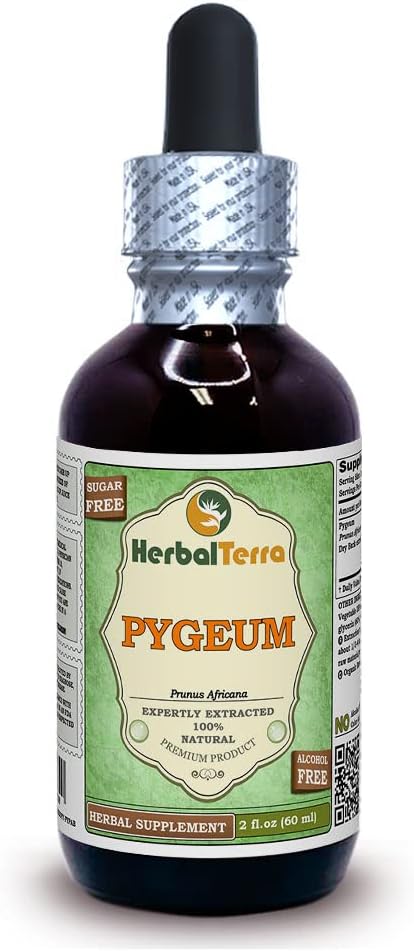 African Cherry Pygeum (Prunus Africana) Glycerite - Alcohol-Free Liquid Extract, 2x120 ml