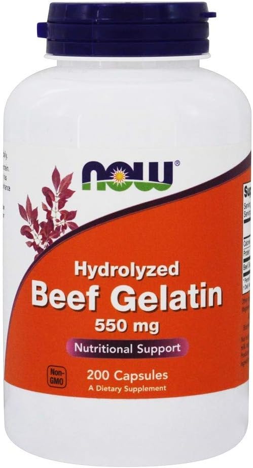 Now Foods: Beef Gelatin Hydrolysed, 200 Capsules