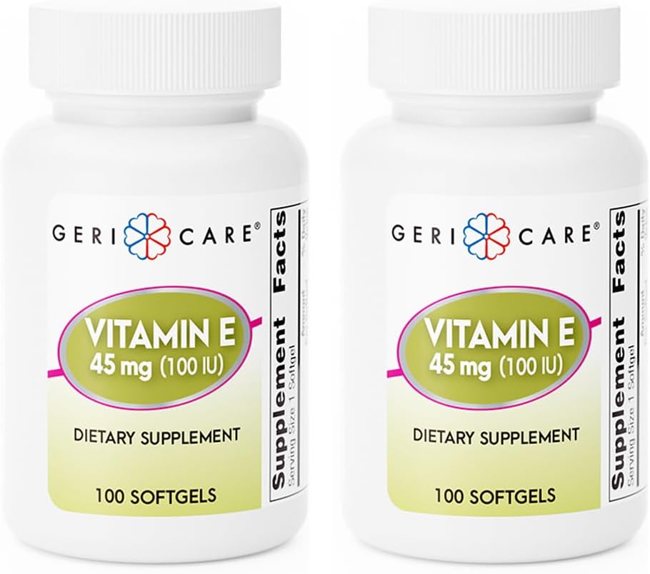 GeriCare High-Potency Vitamin E Capsules – 100 IU for Skin & Immune Support, 45mg | 100 Count - görsel 10