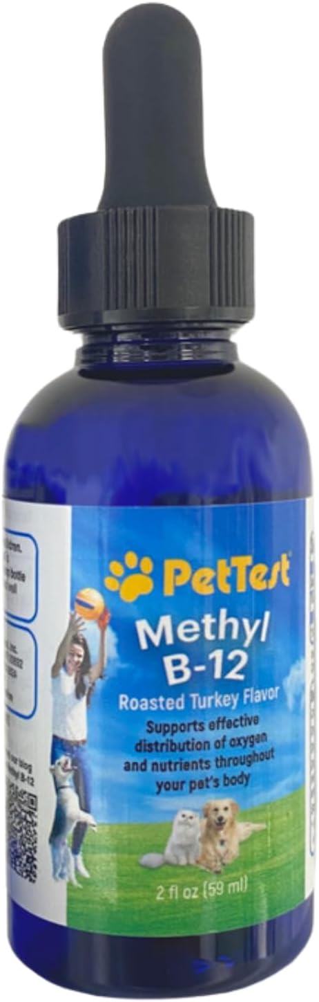 PetTest Methyl B12 Vitamin Liquid Drops for Dogs and Cats - 118 ml (5000 mcg Methylcobalamin) - görsel 9